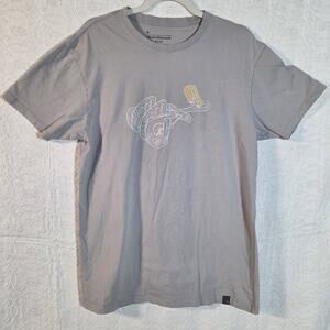 Black Diamond Climbing Graphic T-Shirt Mens Medium Gray Organic Cotton Outdoors